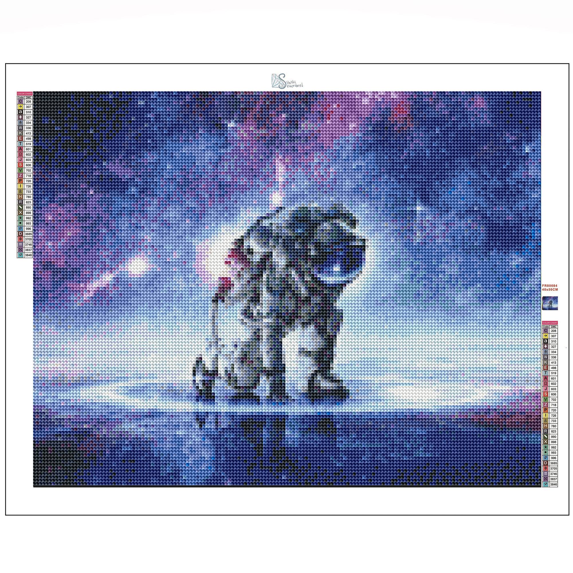 Sparkly Selections Astronaut 30cm x 40cm Diamond Painting Kit, Round Diamonds